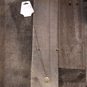 Antique brass tone necklace